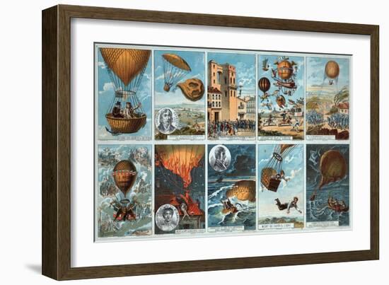 Ballooning History from 1795 to 1846-Science Source-Framed Giclee Print