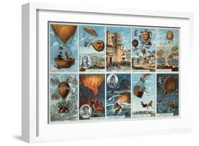 Ballooning History from 1795 to 1846-Science Source-Framed Giclee Print