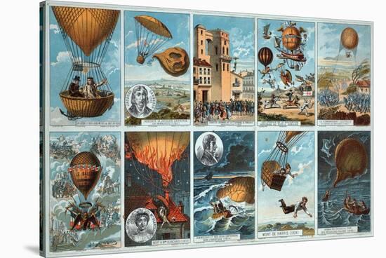 Ballooning History from 1795 to 1846-Science Source-Stretched Canvas