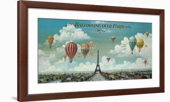 Ballooning Over Paris-Unknown Unknown-Framed Art Print