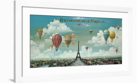 Ballooning Over Paris-Unknown Unknown-Framed Art Print