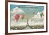 Ballooning Over Paris-Isiah and Benjamin Lane-Framed Art Print