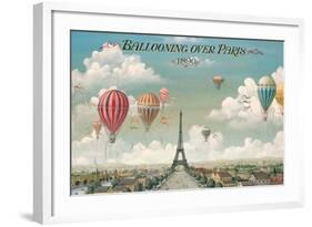 Ballooning Over Paris-Isiah and Benjamin Lane-Framed Art Print