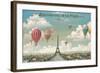 Ballooning Over Paris-Isiah and Benjamin Lane-Framed Art Print