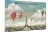 Ballooning Over Paris-Isiah and Benjamin Lane-Mounted Art Print