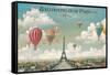 Ballooning Over Paris-Isiah and Benjamin Lane-Framed Stretched Canvas