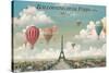 Ballooning Over Paris-Isiah and Benjamin Lane-Stretched Canvas