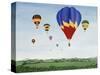 Ballooning over the Cotswolds-Maggie Rowe-Stretched Canvas
