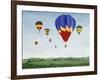 Ballooning over the Cotswolds-Maggie Rowe-Framed Giclee Print