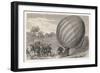 Ballooning Pioneers Charles and Robert Land at Nesles France-null-Framed Art Print