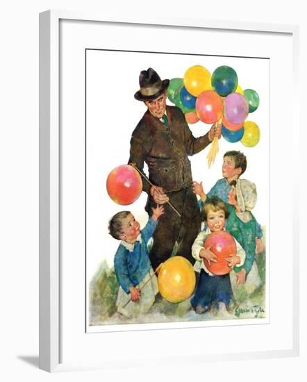 "Balloonman,"May 9, 1931-Ellen Pyle-Framed Giclee Print