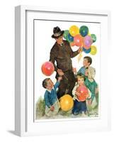 "Balloonman,"May 9, 1931-Ellen Pyle-Framed Giclee Print