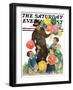 "Balloonman," Saturday Evening Post Cover, May 9, 1931-Ellen Pyle-Framed Giclee Print