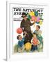 "Balloonman," Saturday Evening Post Cover, May 9, 1931-Ellen Pyle-Framed Giclee Print