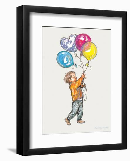 Balloons - Alfie Illustrated Print-Shirley Hughes-Framed Art Print