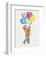 Balloons - Alfie Illustrated Print-Shirley Hughes-Framed Art Print