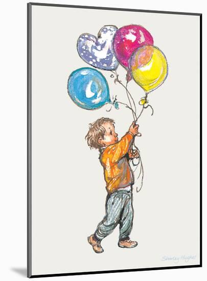 Balloons - Alfie Illustrated Print-Shirley Hughes-Mounted Art Print