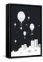 Balloons and the City-Balazs Solti-Framed Stretched Canvas