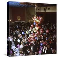 Balloons Dropping on Guests During New Year's Eve Celebration at Palace Hotel-Loomis Dean-Stretched Canvas