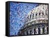 Balloons Floating over U.S. Capitol Dome-Joseph Sohm-Framed Stretched Canvas