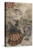 Balloons, Illustration from 'Peter Pan in Kensington Gardens', by J.M Barrie, Published 1906-Arthur Rackham-Stretched Canvas
