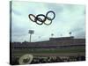 Balloons in the Shape of the Olympic Rings Being Released at the Summer Olympics Opening Ceremonies-John Dominis-Stretched Canvas