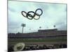 Balloons in the Shape of the Olympic Rings Being Released at the Summer Olympics Opening Ceremonies-John Dominis-Mounted Photographic Print