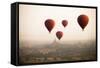 Balloons over Ancient Temples More Than 2200 Temples) of Bagan at Sunrise in Myanmar-Harry Marx-Framed Stretched Canvas