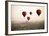 Balloons over Ancient Temples More Than 2200 Temples) of Bagan at Sunrise in Myanmar-Harry Marx-Framed Photographic Print