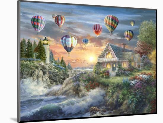 Balloons over Sunset Cove-Nicky Boehme-Mounted Giclee Print