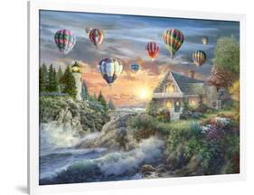 Balloons over Sunset Cove-Nicky Boehme-Framed Giclee Print