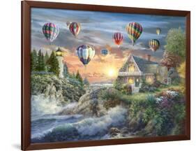 Balloons over Sunset Cove-Nicky Boehme-Framed Giclee Print