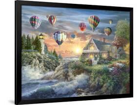 Balloons over Sunset Cove-Nicky Boehme-Framed Giclee Print