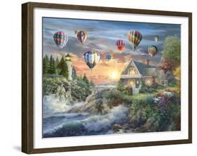 Balloons over Sunset Cove-Nicky Boehme-Framed Giclee Print