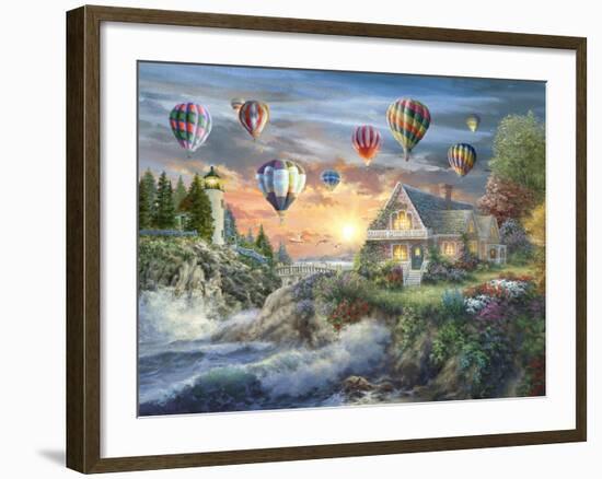 Balloons over Sunset Cove-Nicky Boehme-Framed Giclee Print