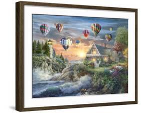 Balloons over Sunset Cove-Nicky Boehme-Framed Giclee Print