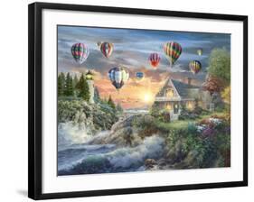 Balloons over Sunset Cove-Nicky Boehme-Framed Giclee Print