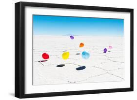 Balloons Three, Salar de Uyuni, Bolivia-Richard Silver-Framed Photographic Print