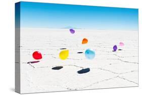 Balloons Three, Salar de Uyuni, Bolivia-Richard Silver-Stretched Canvas