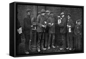 Balloting for the Coal Strike, Wheatsheaf Colliery, Pendlebury, January 1912-null-Framed Stretched Canvas