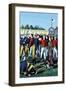 Ballplayers Try to Settle Dispute-null-Framed Art Print