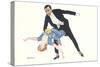 Ballroom Dancers Doing Dip-null-Stretched Canvas