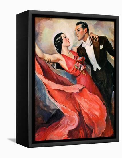 "Ballroom Dancing,"April 10, 1937-John LaGatta-Framed Stretched Canvas