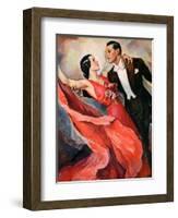 "Ballroom Dancing,"April 10, 1937-John LaGatta-Framed Giclee Print