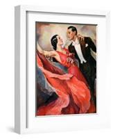 "Ballroom Dancing,"April 10, 1937-John LaGatta-Framed Giclee Print