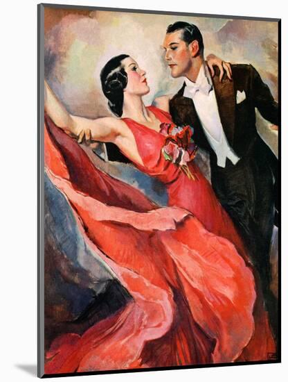 "Ballroom Dancing,"April 10, 1937-John LaGatta-Mounted Giclee Print