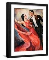 "Ballroom Dancing,"April 10, 1937-John LaGatta-Framed Giclee Print