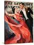 "Ballroom Dancing," Saturday Evening Post Cover, April 10, 1937-John LaGatta-Stretched Canvas