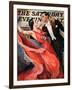 "Ballroom Dancing," Saturday Evening Post Cover, April 10, 1937-John LaGatta-Framed Premium Giclee Print