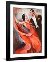 Ballroom Dancing-John LaGatta-Framed Art Print
